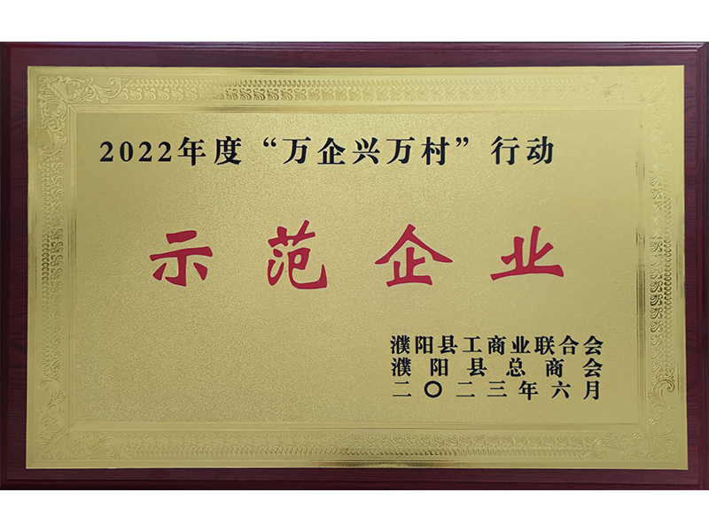 萬企興萬村行動示范企業(yè)